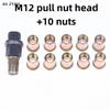 (YY)11Pcs/Pack 2025 New Hand Rivet Nut Manual Riveter Nut Tool Accessory for Nuts M3 M4 M5 M6 M8 M10 M12 Simple Installation