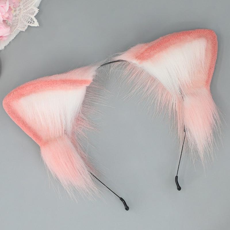 Animal Cosplays Headband Furry Ears Hair Accessories Hair Clip for Women Girls