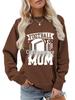 Football Cheer Mom Plus Size Loose Comfortable Hoodie