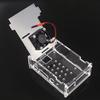 Raspberry Pi 4B Acrylic Case with Cooling Fan & 3.5-inch Display Support