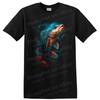 Fish Art T Shirt Cool Fish Design W/ Colorful Ocean Scene Fun Tee