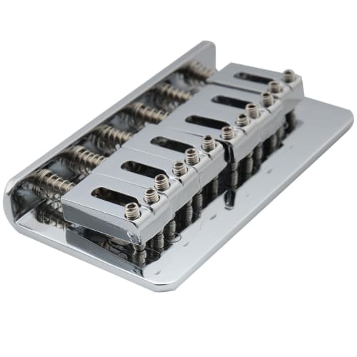 Musiclily Pro 10.8mm Modern Style Hardtail Fixed Bridge for Imported Strat/Telecaster Electric Guitars, Chrome