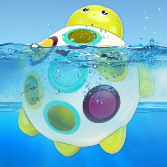 Cartoon Turtle Push Button Toy Stress Anxiety Relief Press Button Tortoise Toy Hand-Eye Coordination Animal Finger Clicker Fidget Toy