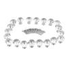 20PCS Crystal Cabinet Knobs Aluminum Alloy Transparent Round Drawer Pull Handles Knobs for Kitchen Cupboard Closet