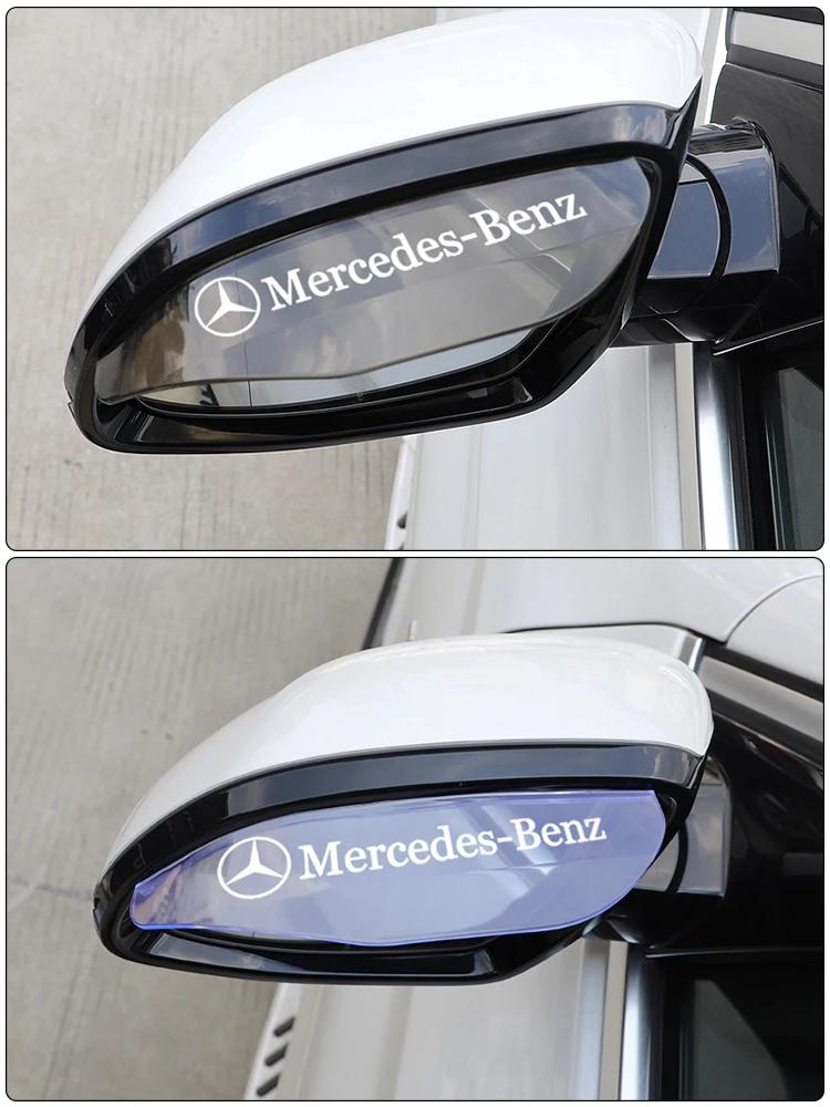 TRJWW1 Hot 2025 2Pcs Car Rear Mirror Protector Rain Eyebrow Visor Cover For Mercedes Benz AMG W206 W204 W205 W212 W213 W221 W222 W223 W