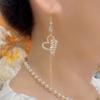 Light Luxury Long Heart-shaped Tassel Earrings with Niche Design, Earrings with Versatile Temperament, New Earrings