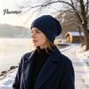 Breathable Fabric Sun Protection Hat Slouchy Hip-Hop Hat, Solid Color Soft Chemo Headwear, Temperature Locking Winter Lightweight Cancer Cap for Women