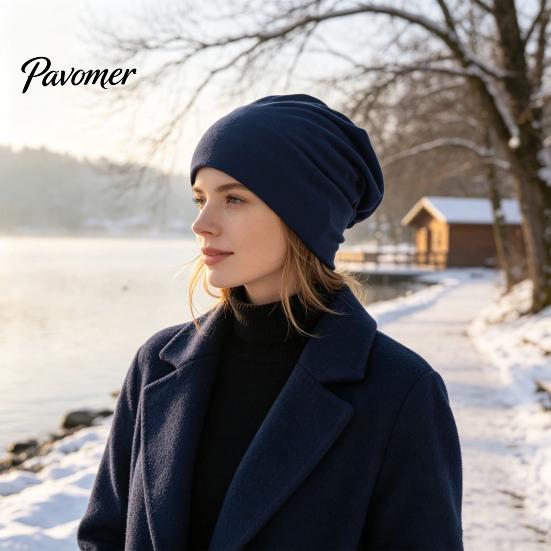 Breathable Fabric Sun Protection Hat Slouchy Hip-Hop Hat, Solid Color Soft Chemo Headwear, Temperature Locking Winter Lightweight Cancer Cap for Women