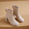 Winter Fashion Thick Heel Women Ankle Boot Fashion Square Toe Shoes Street Style Banquet Party Short Botas Mujer