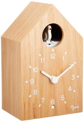 Clock Seiko Clock Wall Clock Table Clock Dual Use Analog Cuckoo Clock Counter PYXIS Wooden Frame Natural Colored Wood NA609A SEIKO