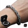 Men' Silver Bracelet 7mm Thick Round Royal Weave Diamond