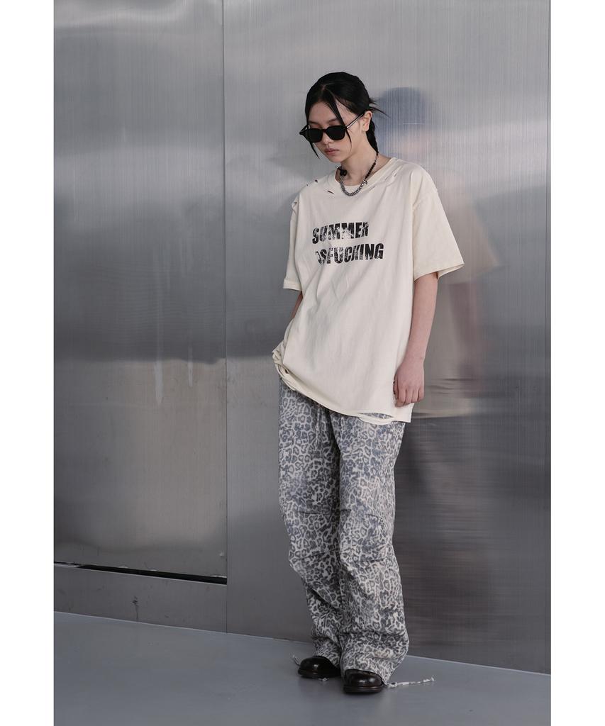 Depeugameoncheu Leopard Pants