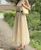 Lady Volume Ramie Linen Sleeveless Midi Dress (Beige)