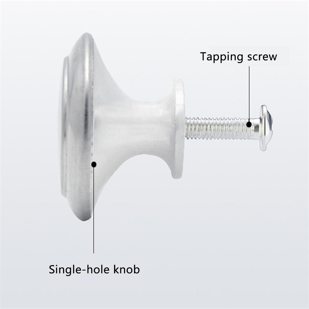40Pcs Stainless Steel Knobs Single Hole Silver Round with Fitting Screws Pulling Handle for Furniture Door Cabinet
