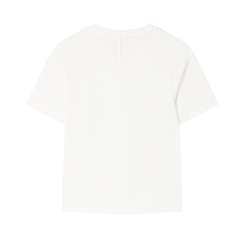 FILA Lifestyle Loose Fit Simple Casual Trendy Short Sleeve T-Shirt Women tops Cloud-White F11W525112F-WT