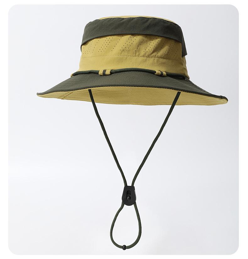 Spring and Summer Fisherman Hat Breathable Sun Shading UV Protection Large Brim Mountaineering Hat Quick Drying Fisherman Hat