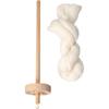 Drop Spindle Top Whorl Yarn Spinner with Wool Strips Crafting Supply Practical Easy to Use 12.80inch Wood Drop Spindle Set for Woven DIY