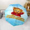 Daniel Tiger's Neighborhood Print Automatic Umbrella, 8 Rib Iron Frame, Plastic Handle, Suitable for Outdoor Travel &Daily , Ideal Gift