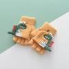 Winter Kids' Dinosaur Half-Finger Warm Gloves - Thick, Anti-Pilling, Cold Protection