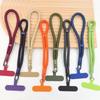 Adjustable Universal Braided Short Mobile Phone Lanyard Strap Hanging Chain Ring With Patch Wrist Strap Cell Phone Detachable