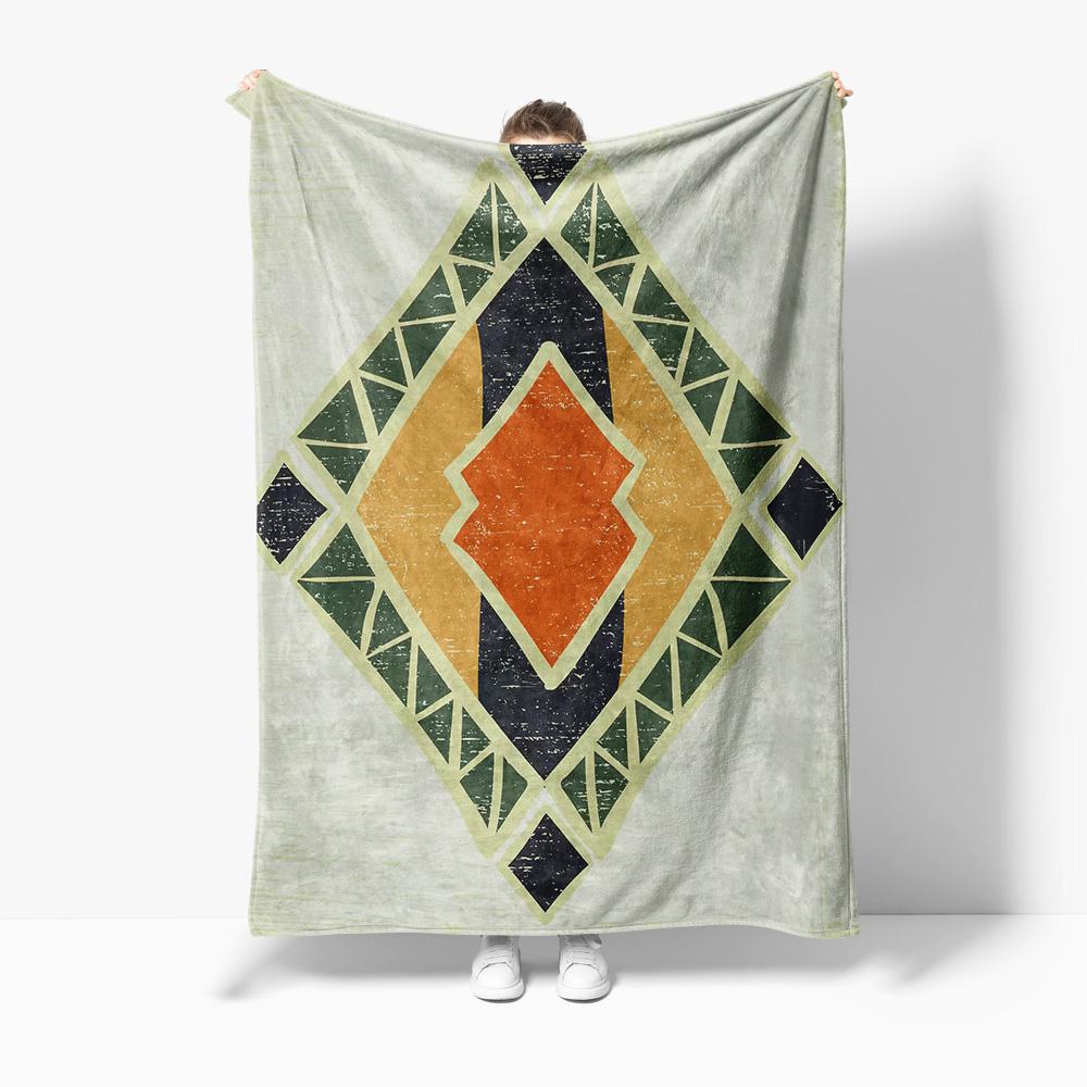 Винтажное этническое геометрическое килимное племенное потертое тканое покрывало плед чехол для дивана 75x90cm