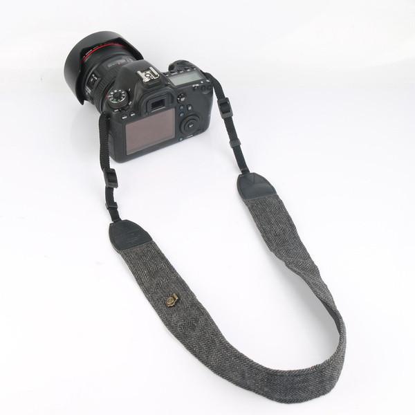 Retro Shoulder Camera Neck Strap Belt For Nikon Sony Slr Dslr Stripe Black