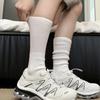Women's Autumn Versatile Solid Color Thick Thread Knitted Grain Stitching Breathable Calf Socks