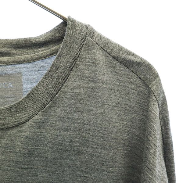 DUVETICA Made In Japan Wool Long Sleeve T-shirt Gray Cut Men's Used