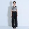 MAKE A TOAST Cutout One-Pleat Elastic Wide Pants Black Mbdspa001Bk