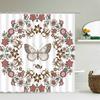 Beautiful Butterfly 3D Shower Curtains With Hooks Waterproof Fabric Flowers Printed Bathroom Curtain 180X180 Bathtub Screen