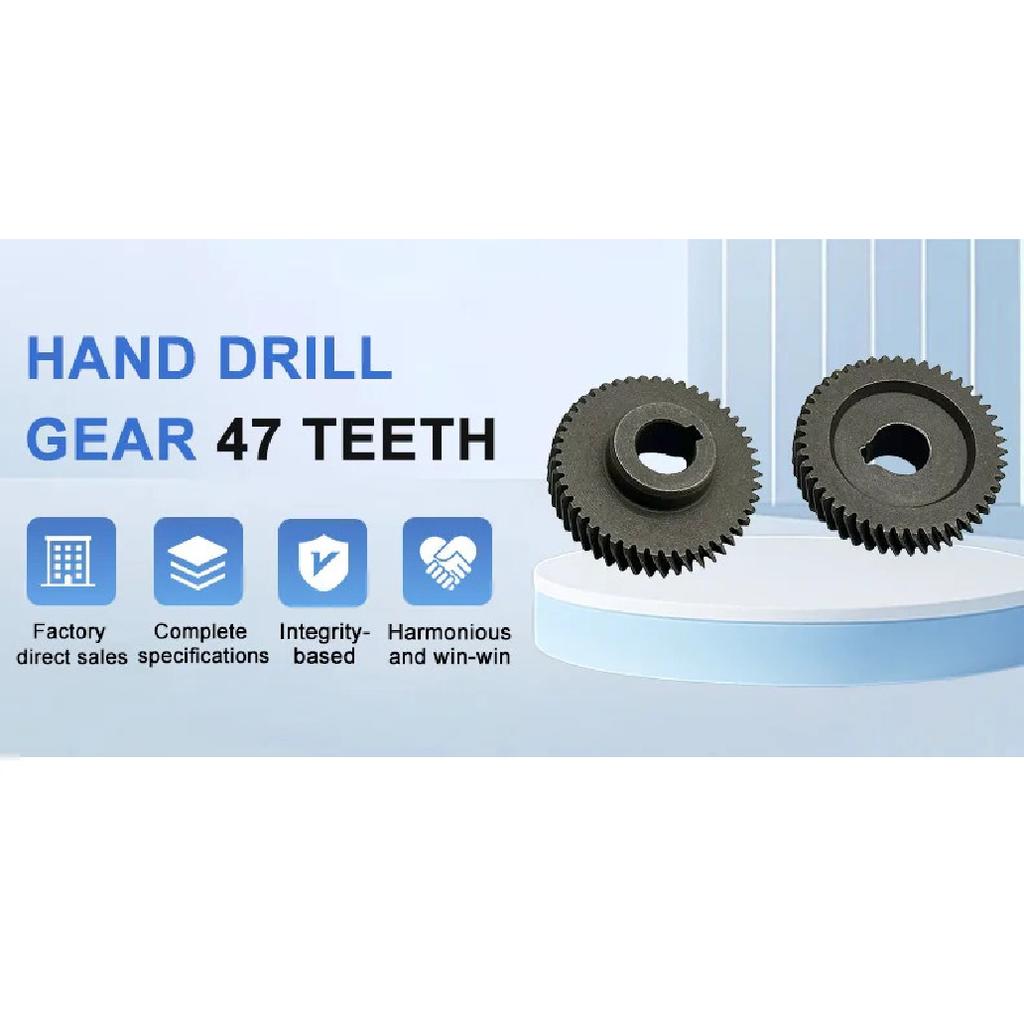 Hand Drill Gear 47 Teeth Outer Diameter 37mm Inner Bore 10mm With Keyway 3mm Hand Drill Accessories