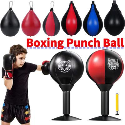 PU Punching Ball Pear Boxing Bag Children Adult Inflatable Reflex Speed Fitness Training Hanging Boxing Speed Ball