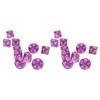 20pcs Digital Dice 10 Sided Transparent Clear Numbers Teaching Dice Set for Table Game Kids Math Learning Purple