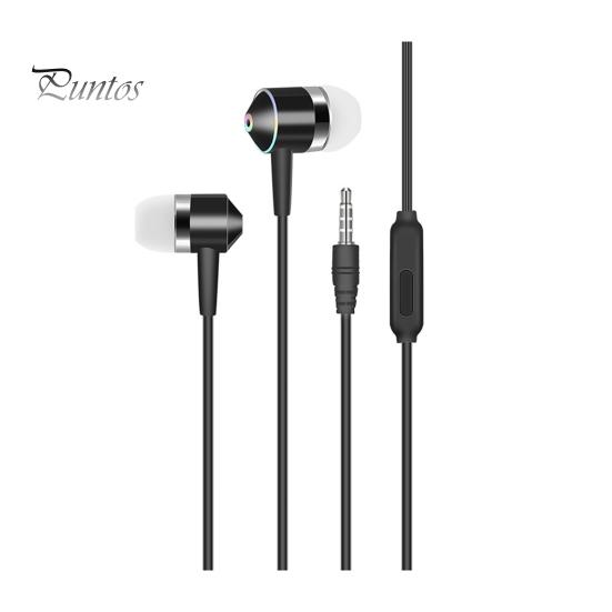 Wired Earphone with Microphone Comfortable Wired Headset Surround Bass Sound In-ear Headphone for Music Call