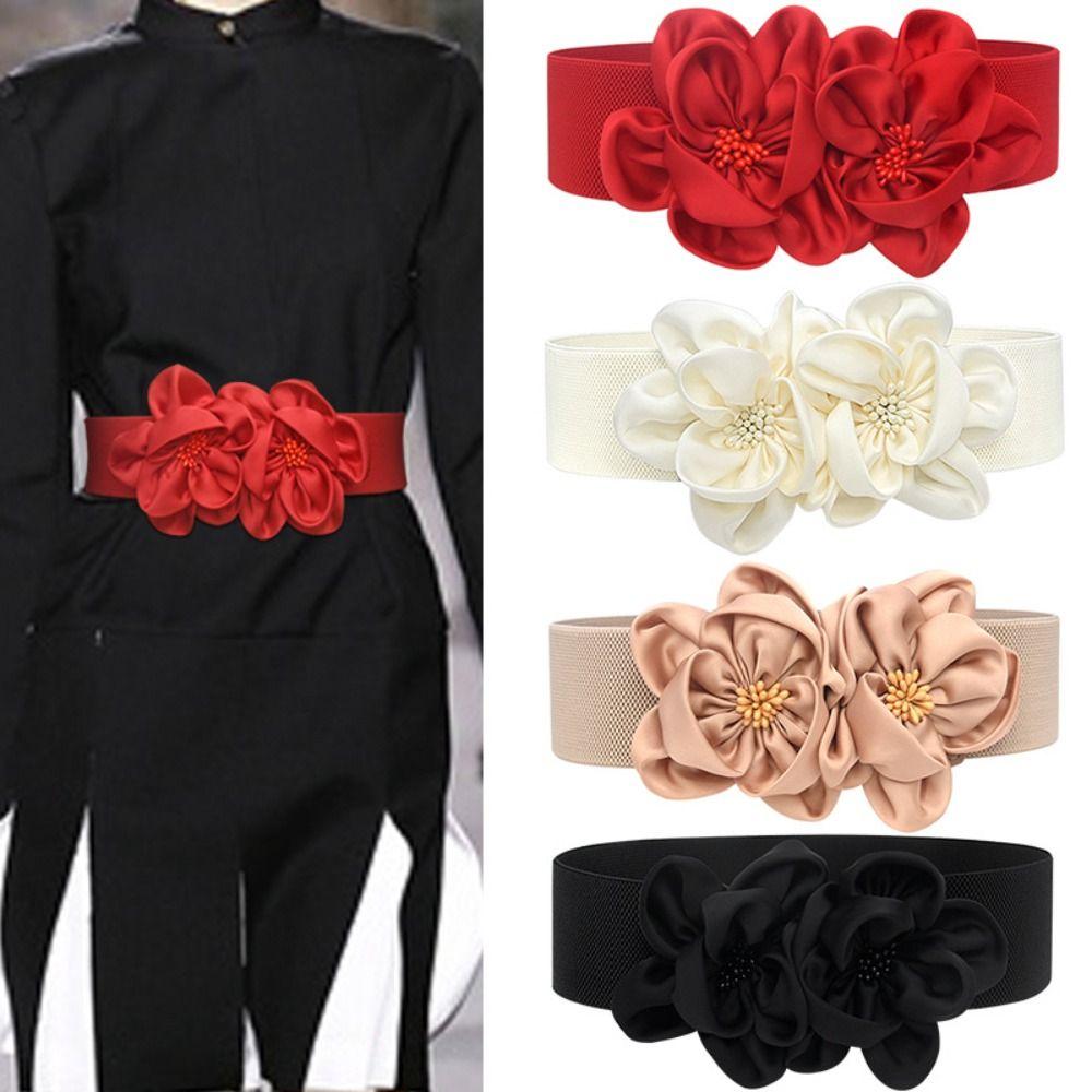 Casual Wide Elastic Belt Chic Ladies Dress Cummerbands Skirt Dress Coat Decor Accessories