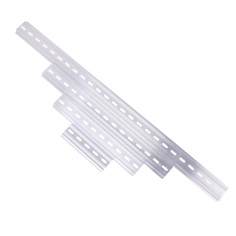 5Pcs Iron Din Universal Rail Width 35Mm Length 10/20/30/50Cm Terminal Block Electrical Slotting Din Rail