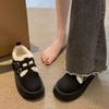 2025 New Autumn and Winter Fashion Non-slip Velvet Women's Platform Cotton Shoes Comfortable Casual Double Buckle Warm Cotton Shoes