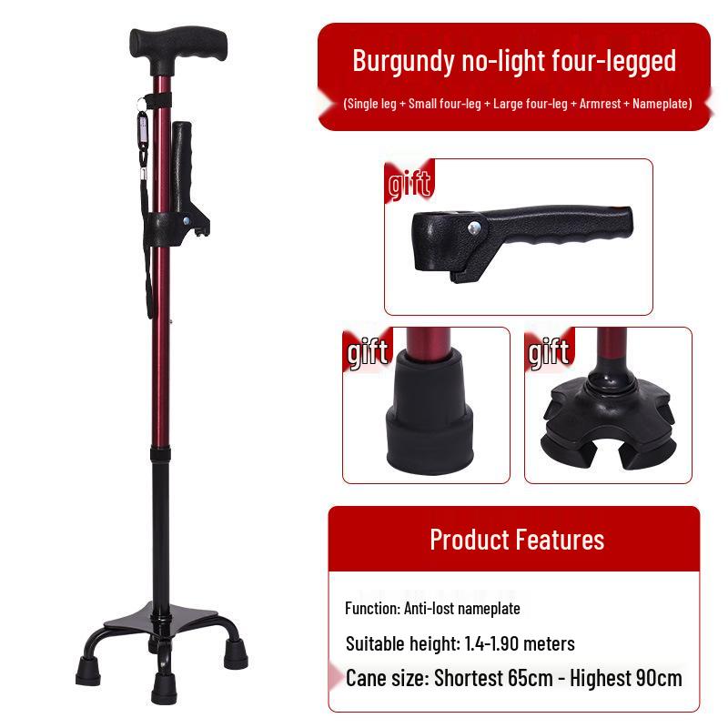 Yunxiang Retractable Non-slip Aluminum Walking Cane with LED Light