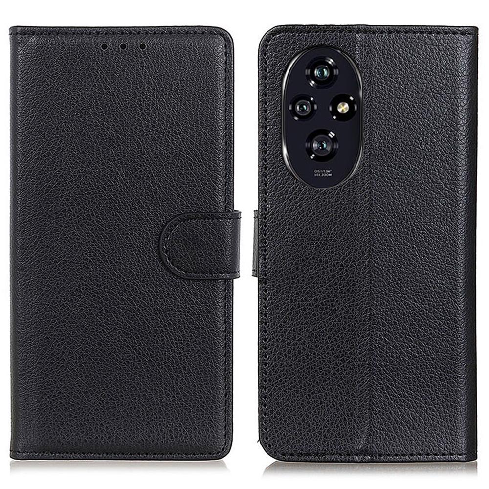For Honor 200 Pro 5G Case Litchi Texture PU Leather Wallet Protective Phone Cover