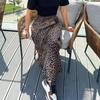 Western Style Leopard Print Print Sexy Sheath Fishtail Skirt Printed Leopard Print Skirt