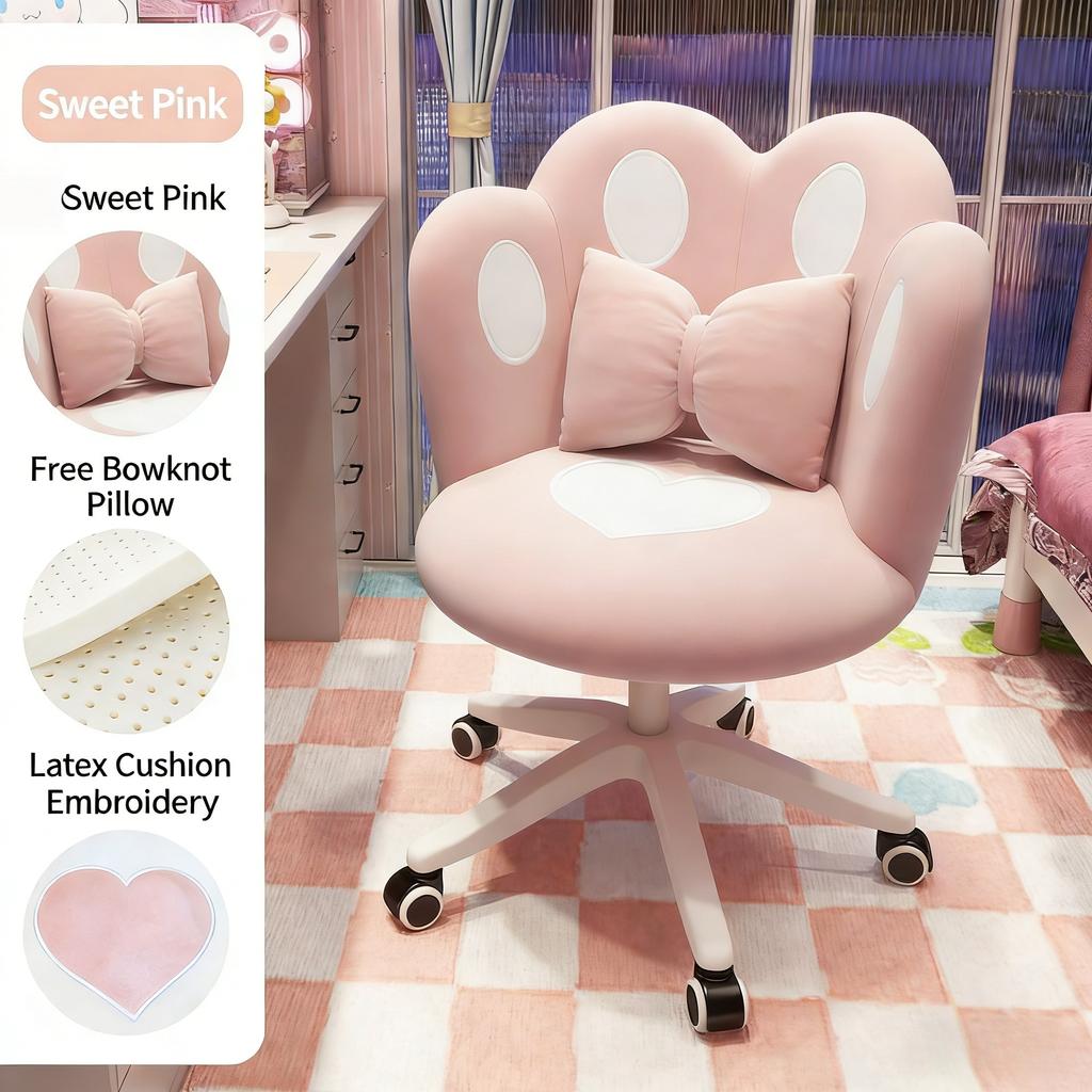 Computer Rotating Office Chair Comfortable Soft Bag Dress Table Luxurious Office Chair Ergonomic Lifting Backrest Swivel Chair