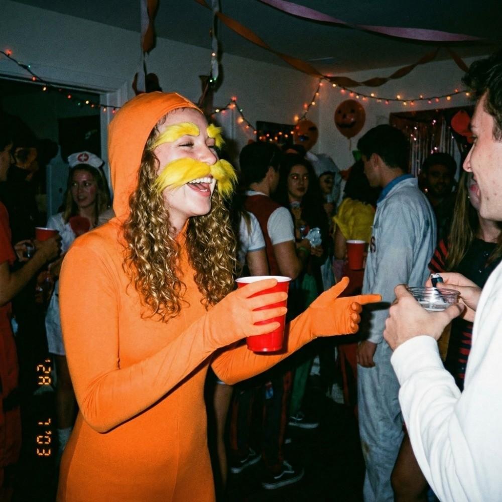 Fake Mustache Jumpsuit Costume Full Body Halloween Cosplay Costume Morph Suit  Halloween Party