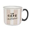 Stylowy Kubek Bistrot 450 Ml Beżowe Pasy