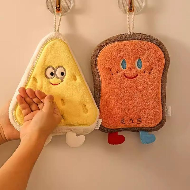 Ručník do koupelny - Silný a roztomilý kreslený vzor - Vhodný do koupelny, jako utěrka do kuchyně, kapesník - Vyrobeno z korálového fleecu