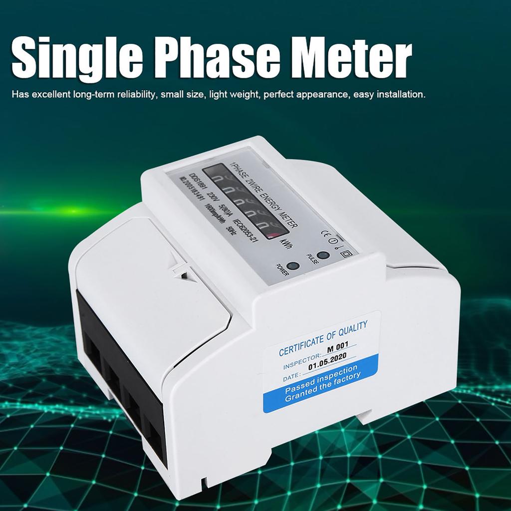 Energy Counter Meter DDS1891 Single Phase 4P Energy Counter Meter High Accuracy Electric Rail Energy Meter Rail Energy Meter