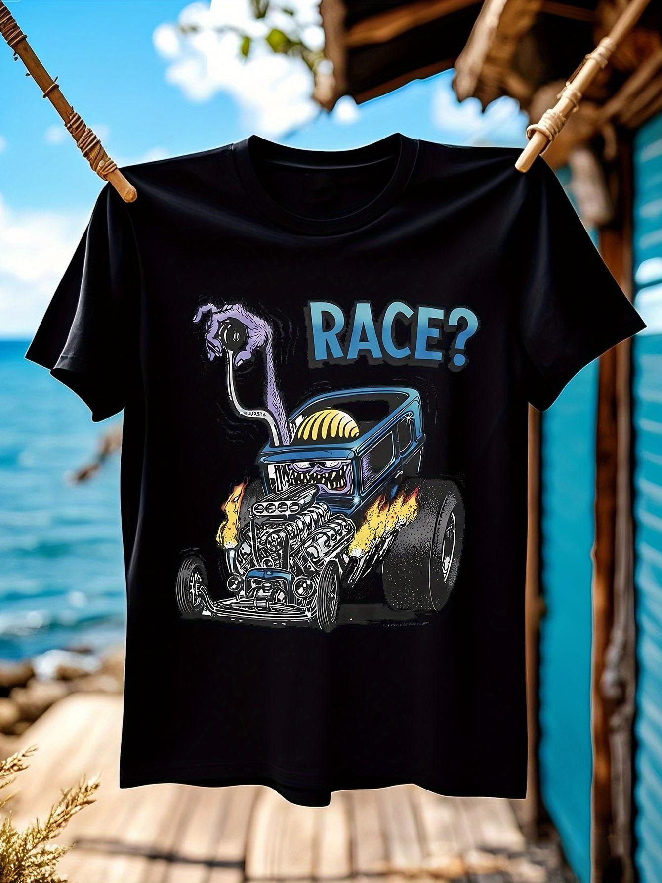 Ed Roth Rat Fink RACE Графическая футболка - Винтажный Хот-род Ra... XXXXL
