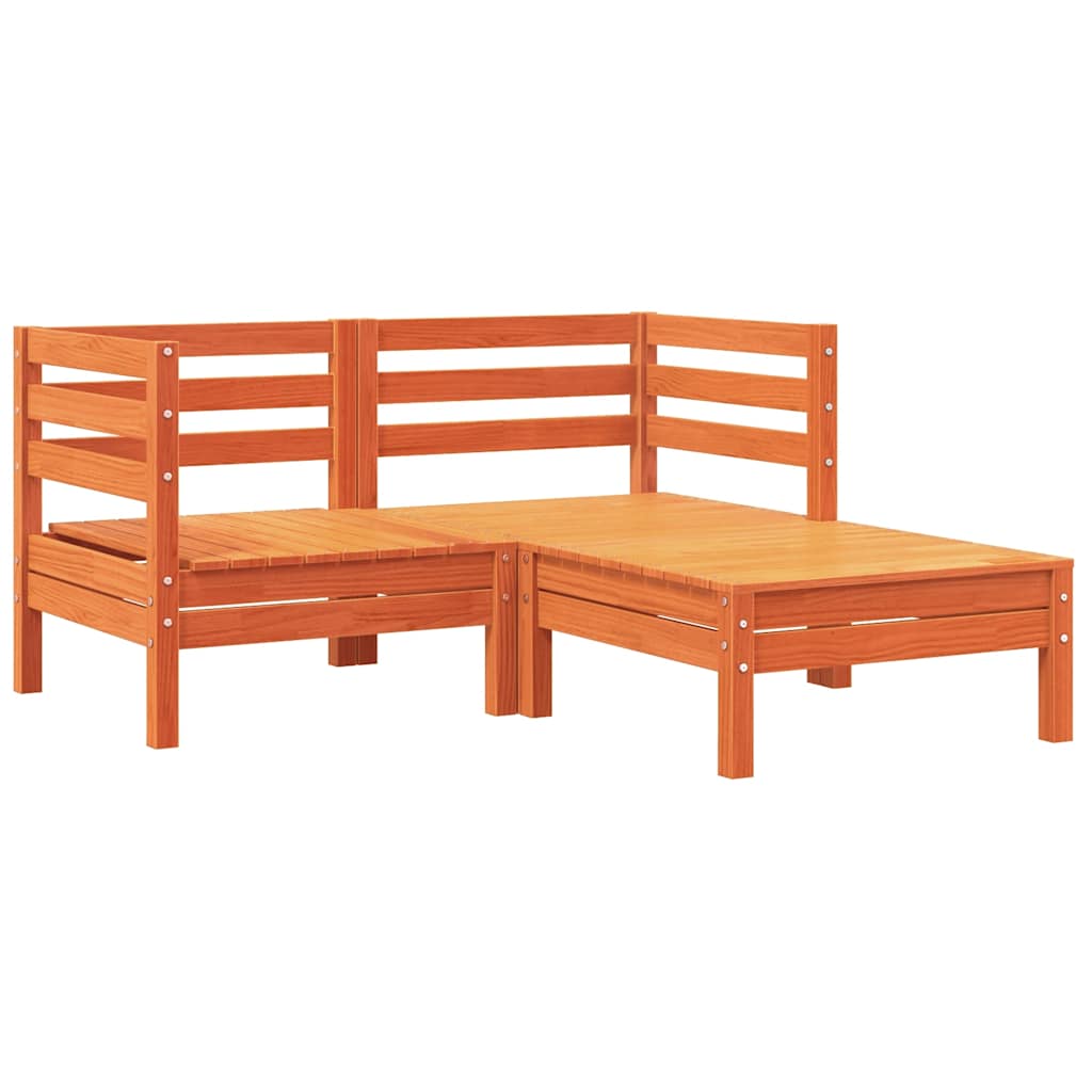 Garden Sofa with Cushions and Footstool 2 Seater
