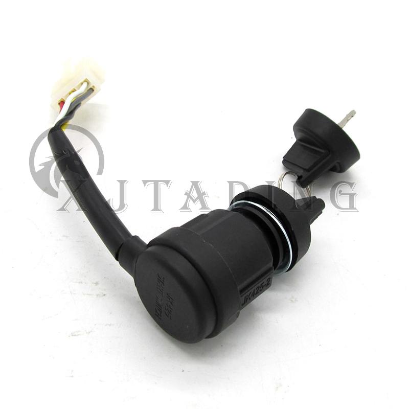 5 Wires Ignition Key Switch with 2 Keys On Off Start for 178F/186F Air Cooled Diesel Engine Tiller Start Switch