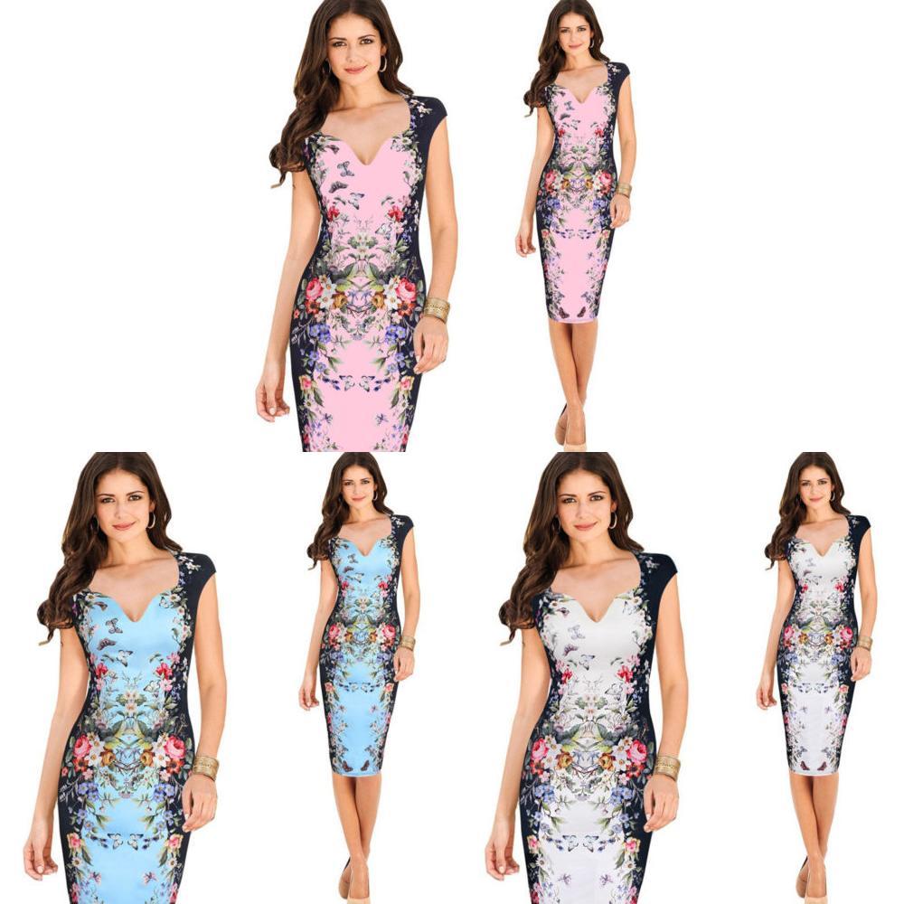 Women Elegant Career Bodycon Evening Party Wear Business Office Dress For All Occasions