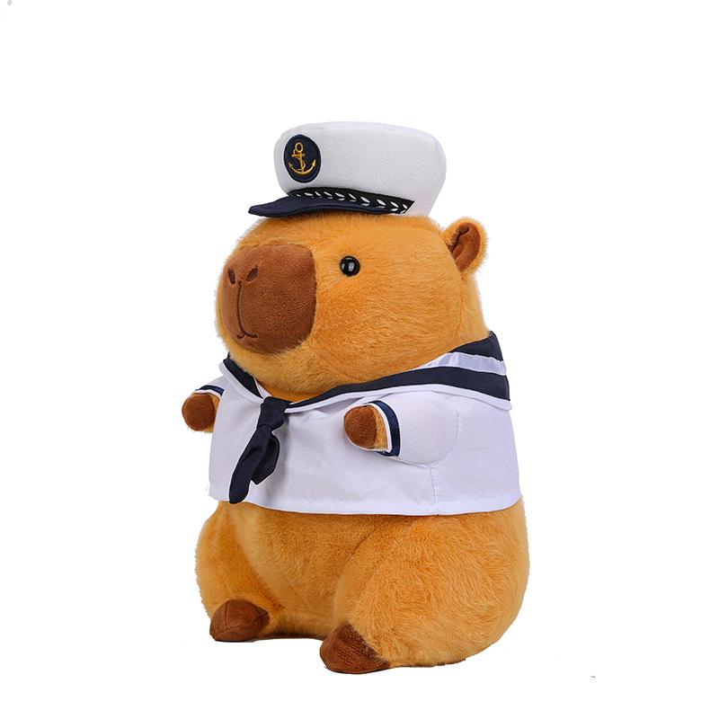 New Ugly Cute Navy Sailor Kapi Storm Plush Toy Cute Capybara Doll Doll Rag Doll
